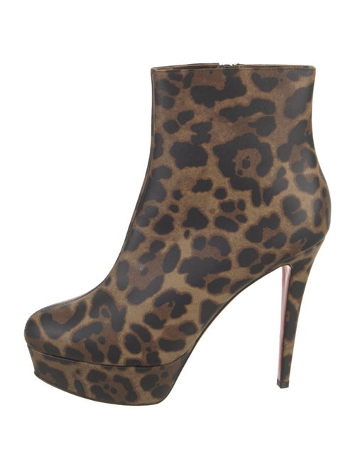 Christian Louboutin Leather Animal Print Boots