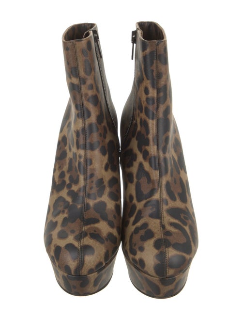 Christian Louboutin Leather Animal Print Boots