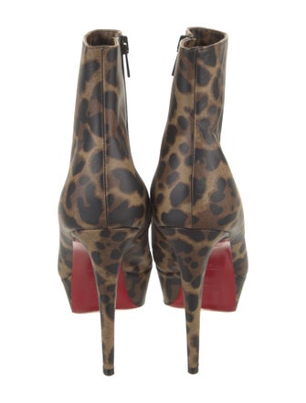 Christian Louboutin Leather Animal Print Boots