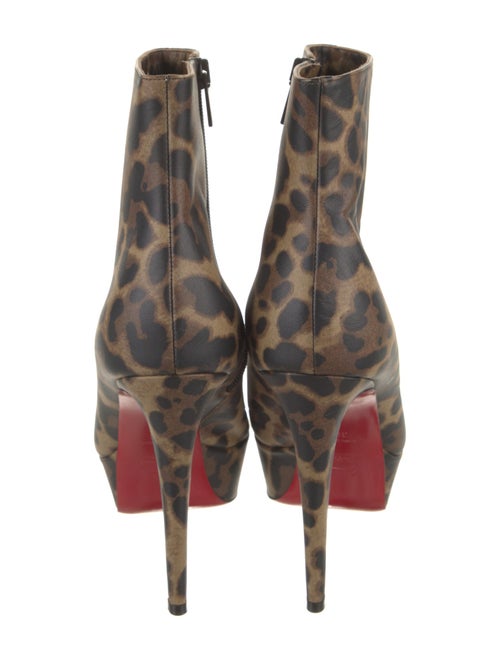 Christian Louboutin Leather Animal Print Boots