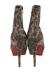 Christian Louboutin Leather Animal Print Boots