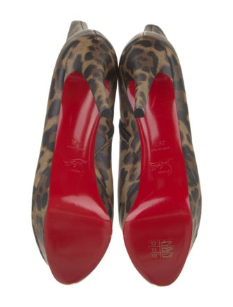 Christian Louboutin Leather Animal Print Boots