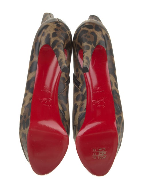 Christian Louboutin Leather Animal Print Boots