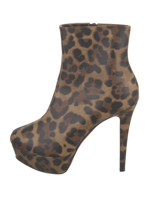 Christian Louboutin Leather Animal Print Boots