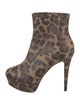 Christian Louboutin Leather Animal Print Boots