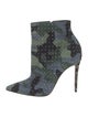Christian Louboutin Suede Floral Print Boots