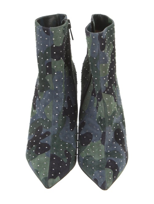 Christian Louboutin Suede Floral Print Boots