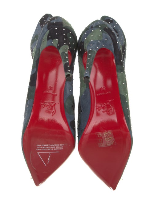 Christian Louboutin Suede Floral Print Boots