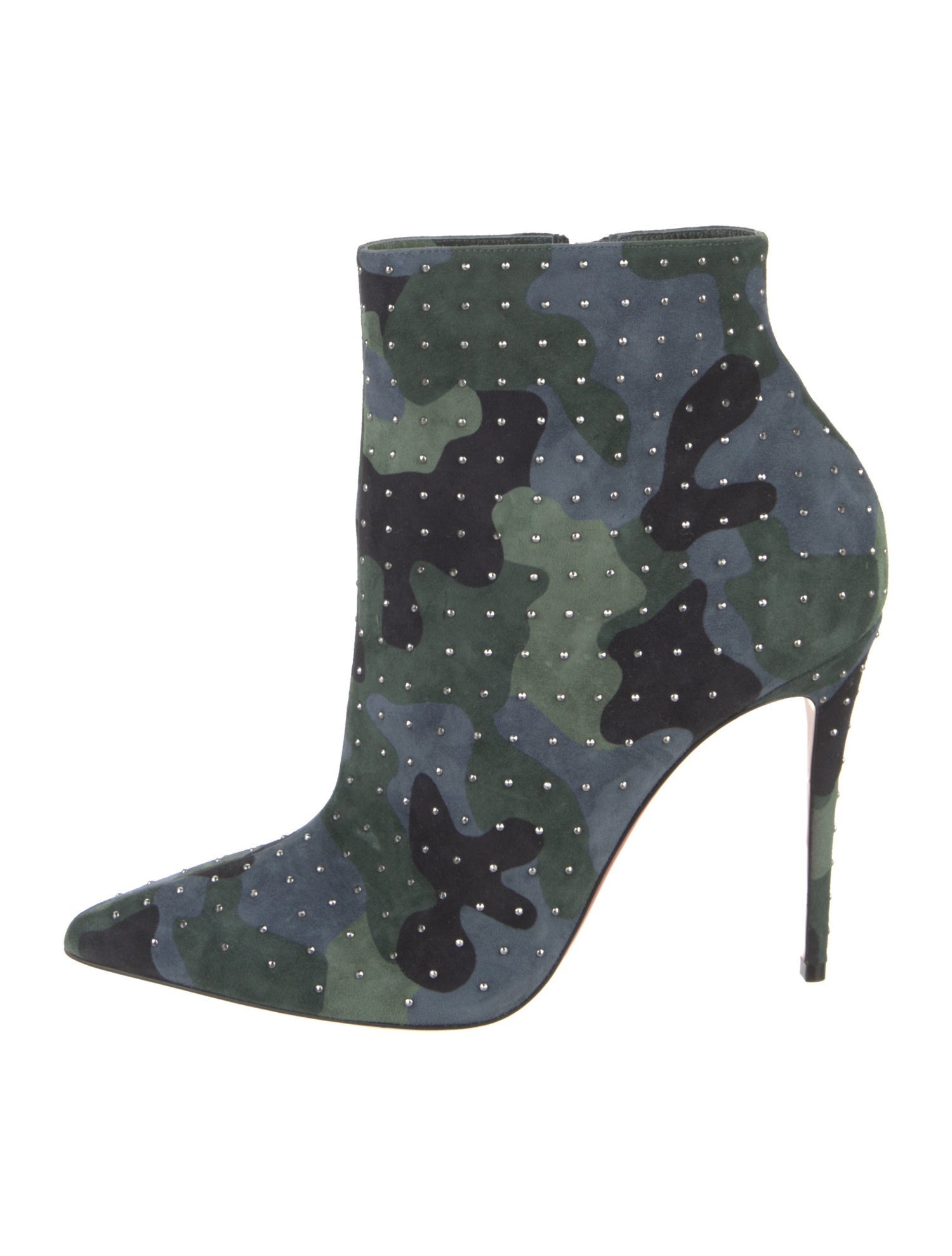 Christian Louboutin Suede Camouflage Print Boots