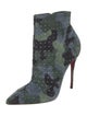 Christian Louboutin Suede Camouflage Print Boots