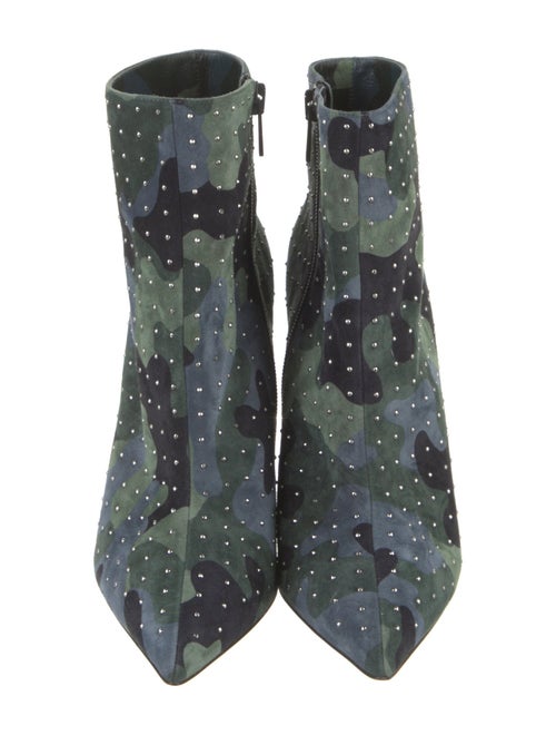 Christian Louboutin Suede Camouflage Print Boots