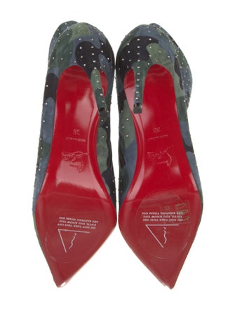 Christian Louboutin Suede Camouflage Print Boots