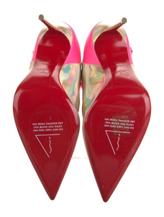 Christian Louboutin Leather Floral Print Sock Boots