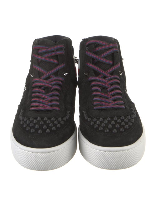 Christian Louboutin Spike Accents Suede Sneakers