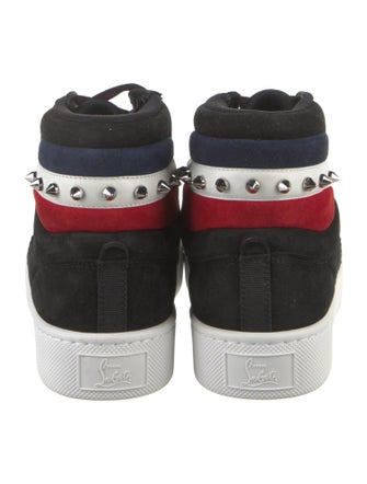 Christian Louboutin Spike Accents Suede Sneakers