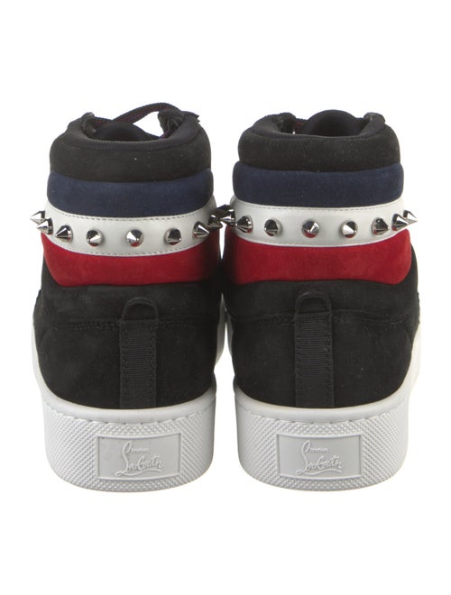 Christian Louboutin Spike Accents Suede Sneakers