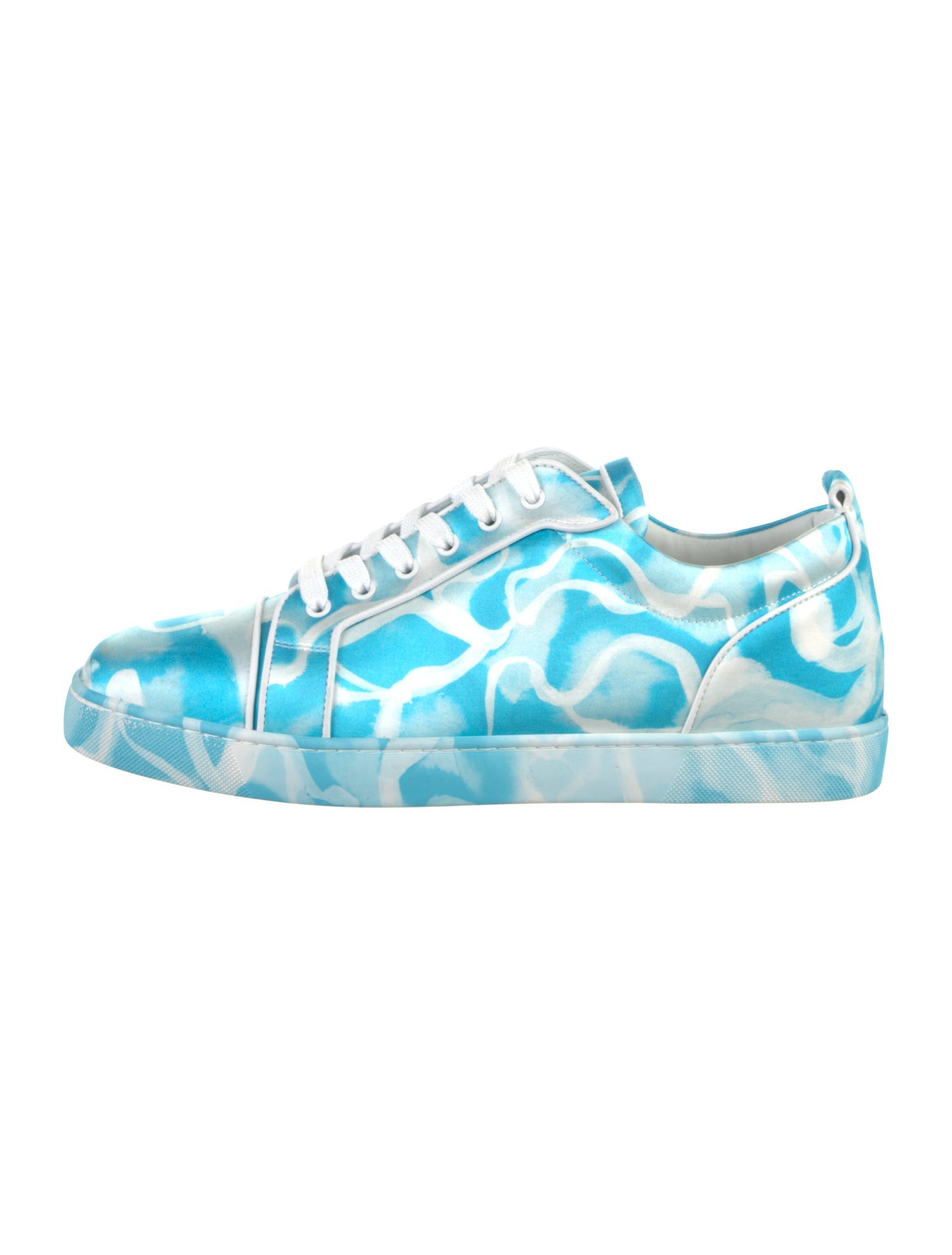 Christian Louboutin Satin Printed Sneakers
