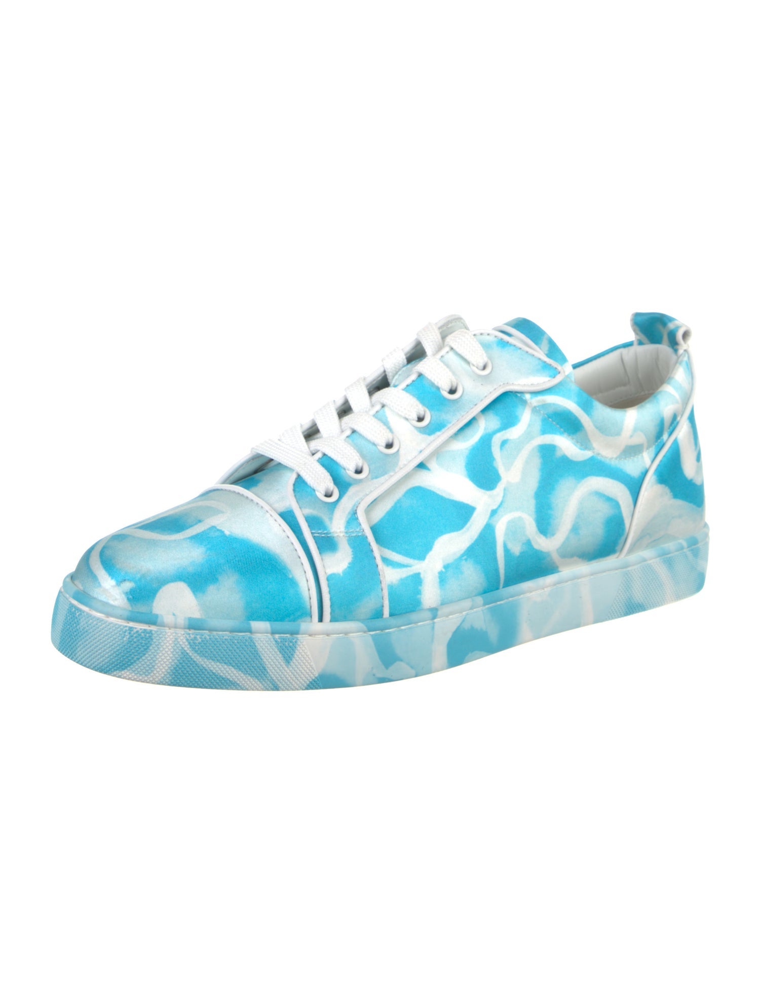 Christian Louboutin Satin Printed Sneakers