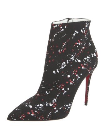 Christian Louboutin Canvas Floral Print Boots