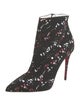 Christian Louboutin Canvas Floral Print Boots