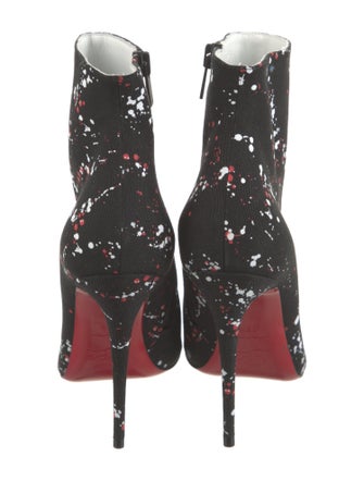 Christian Louboutin Canvas Floral Print Boots