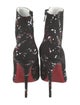 Christian Louboutin Canvas Floral Print Boots