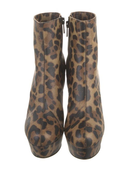 Christian Louboutin Leather Animal Print Boots
