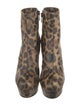 Christian Louboutin Leather Animal Print Boots