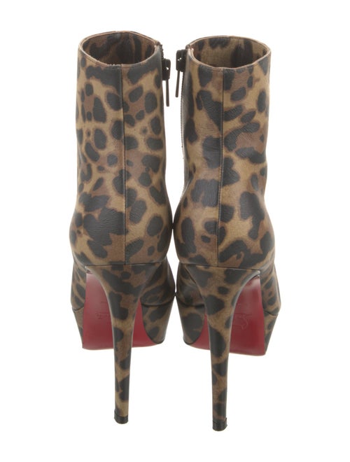 Christian Louboutin Leather Animal Print Boots
