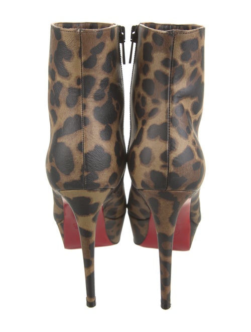Christian Louboutin Leather Animal Print Boots