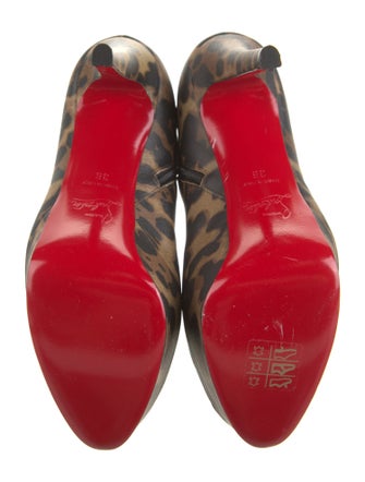 Christian Louboutin Leather Animal Print Boots