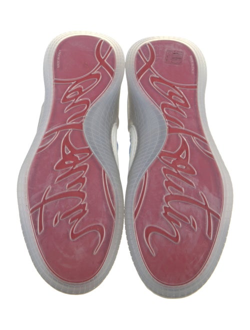 Christian Louboutin Suede Colorblock Pattern Sneakers