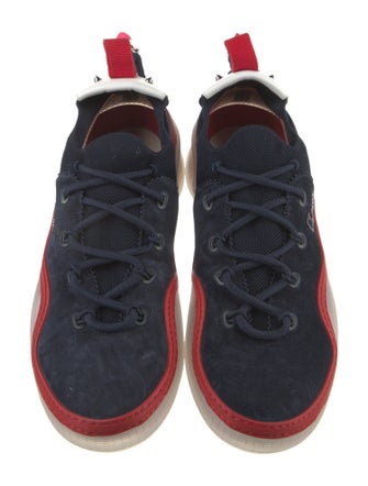 Christian Louboutin Suede Colorblock Pattern Sneakers