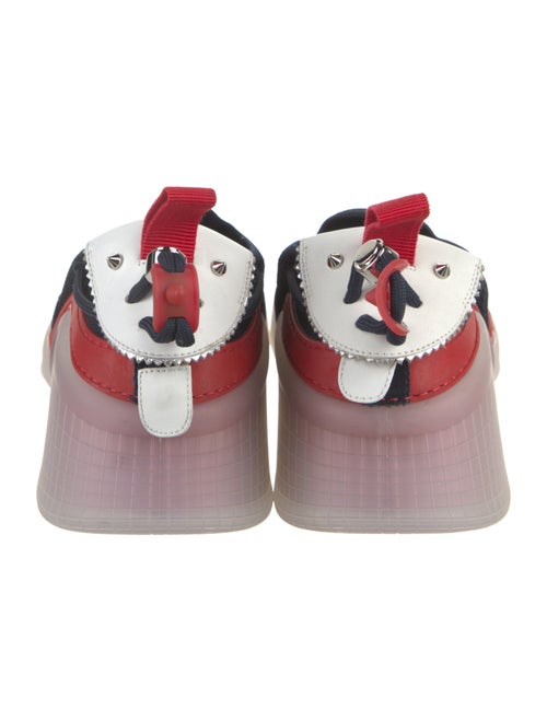 Christian Louboutin Suede Colorblock Pattern Sneakers
