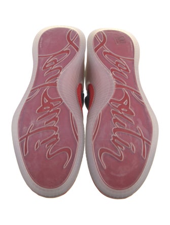 Christian Louboutin Suede Colorblock Pattern Sneakers