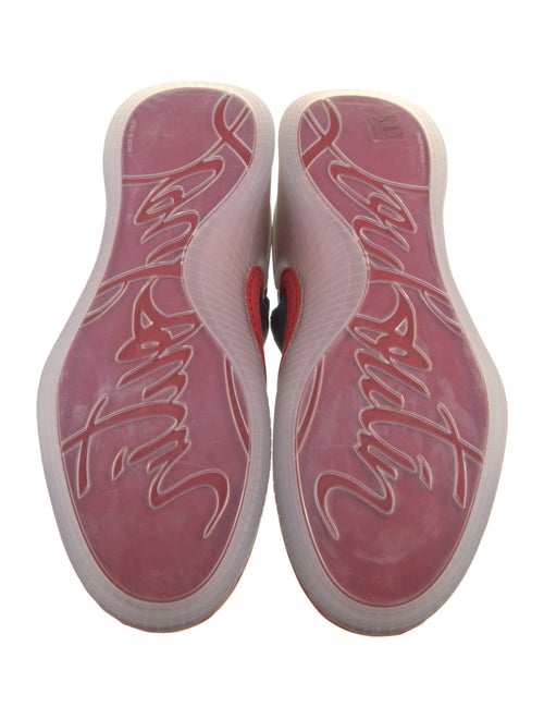 Christian Louboutin Suede Colorblock Pattern Sneakers