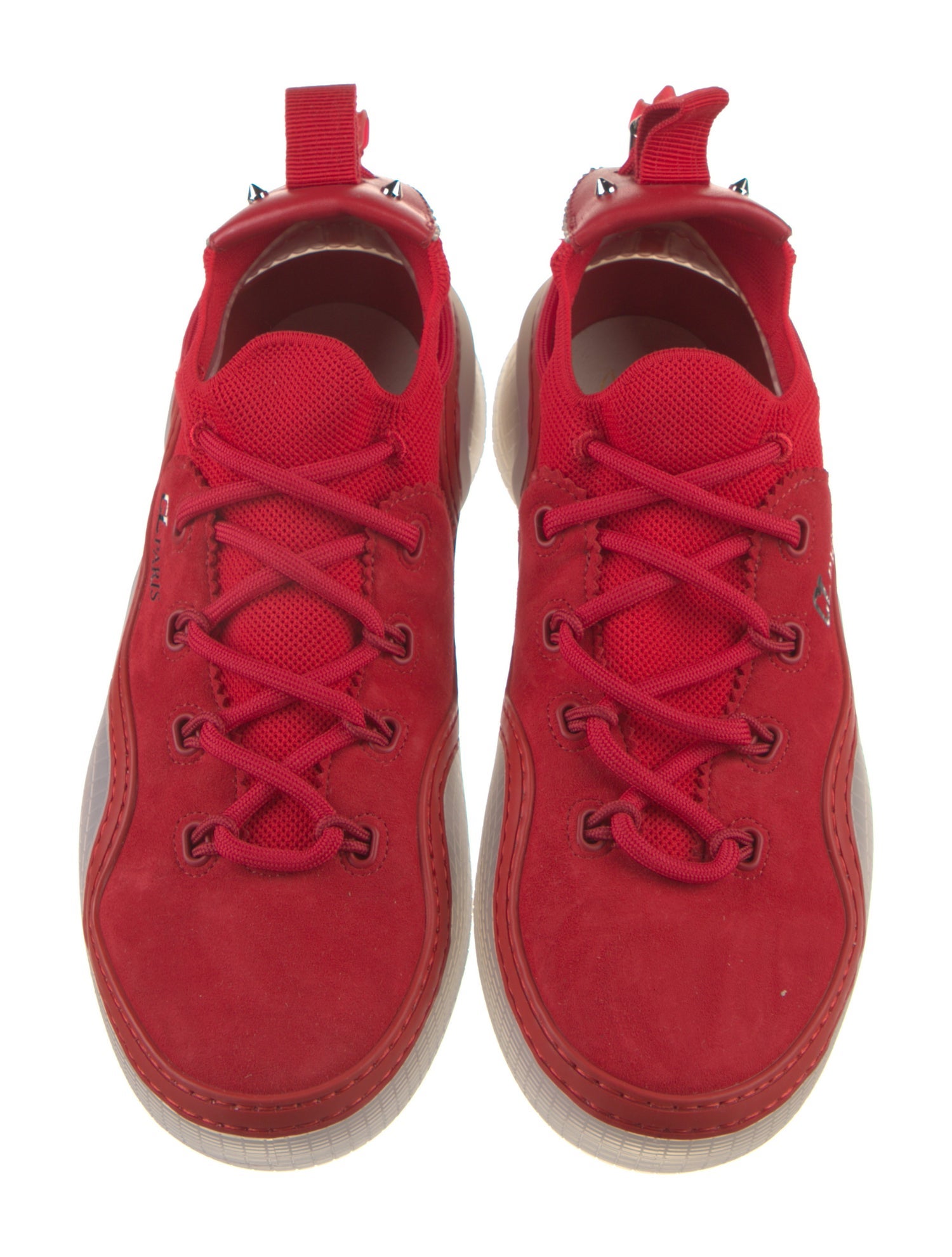 Christian Louboutin Suede Mesh Accents Sneakers