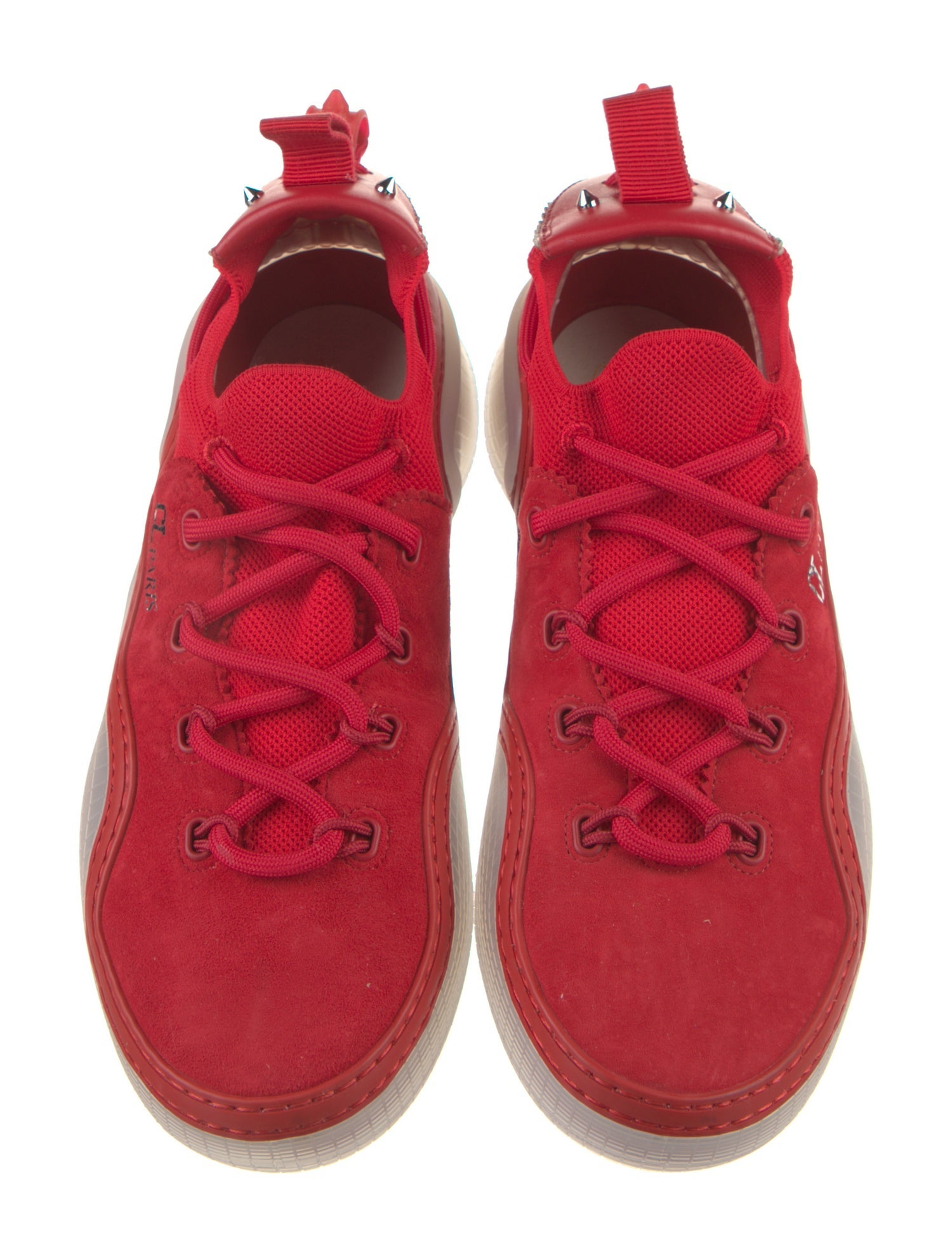 Christian Louboutin Suede Mesh Accents Sneakers