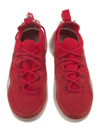 Christian Louboutin Suede Leather Trim Embellishment Sneakers