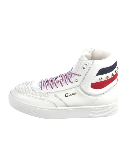 Christian Louboutin Rockstud Spike Leather Sneakers