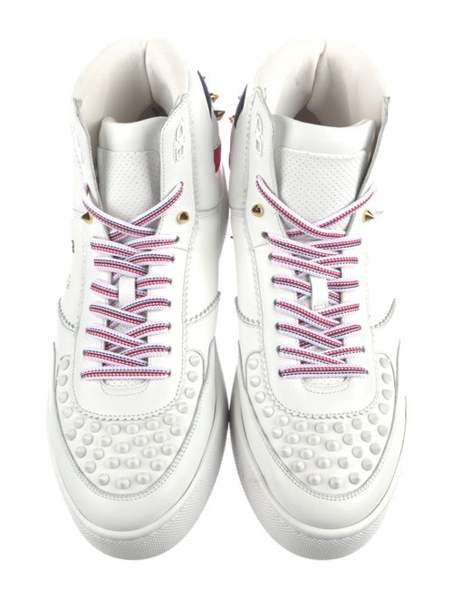 Christian Louboutin Rockstud Spike Leather Sneakers