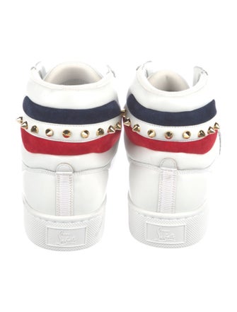 Christian Louboutin Rockstud Spike Leather Sneakers