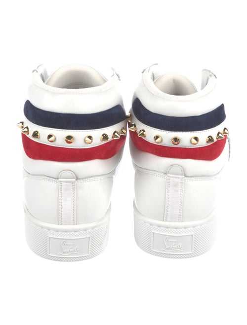 Christian Louboutin Rockstud Spike Leather Sneakers