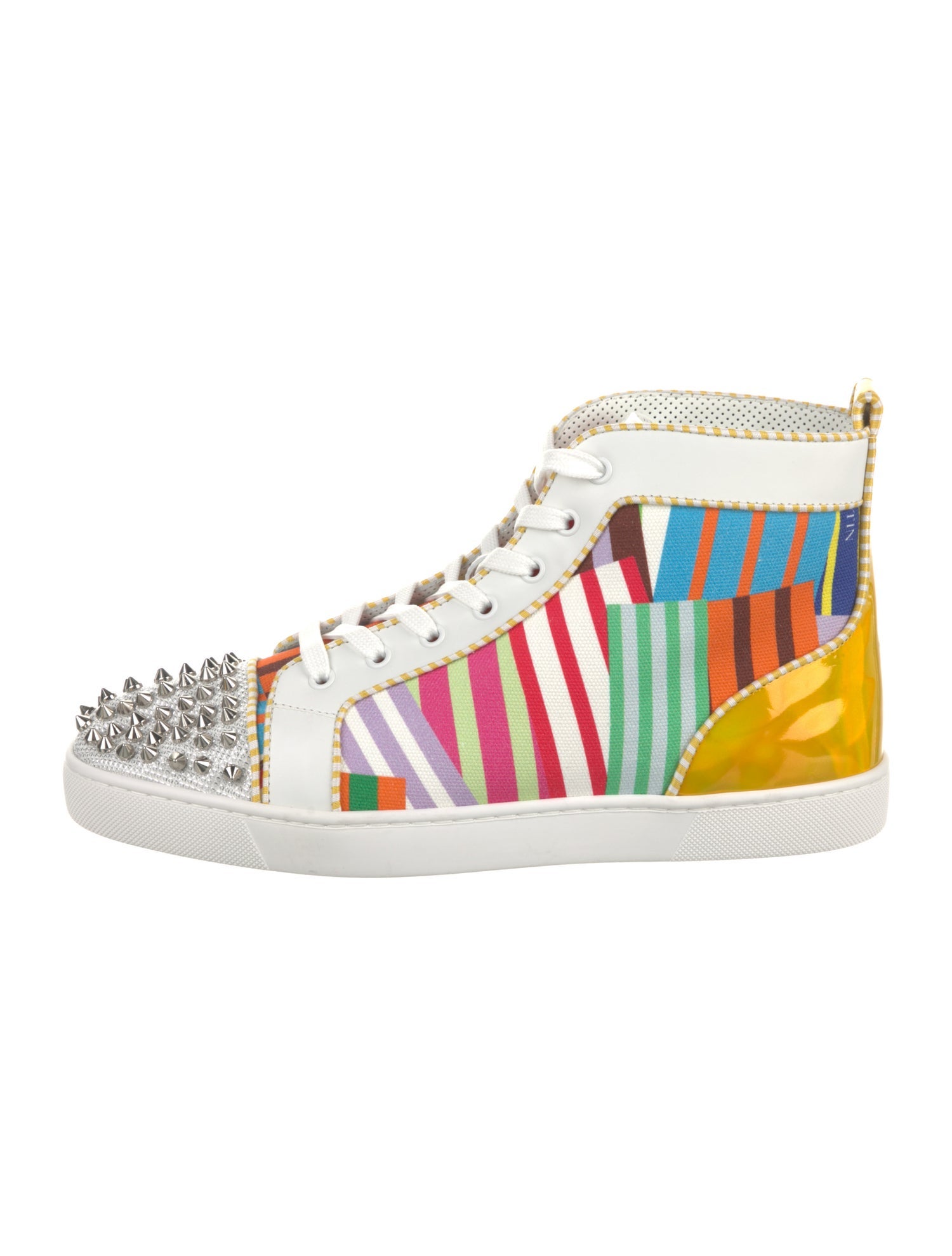 Christian Louboutin Spike Accents Canvas Sneakers