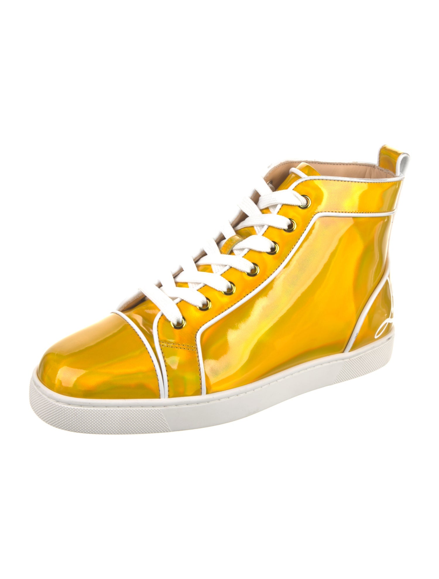 Christian Louboutin Patent Leather Printed Sneakers