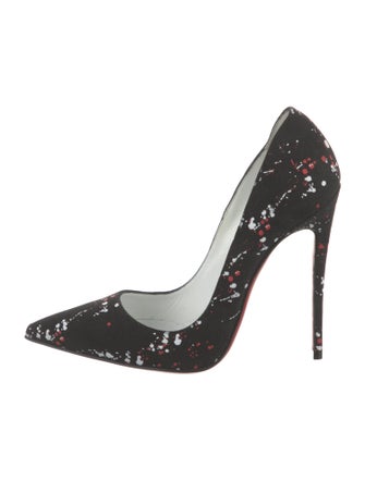 Christian Louboutin Canvas Floral Print Pumps