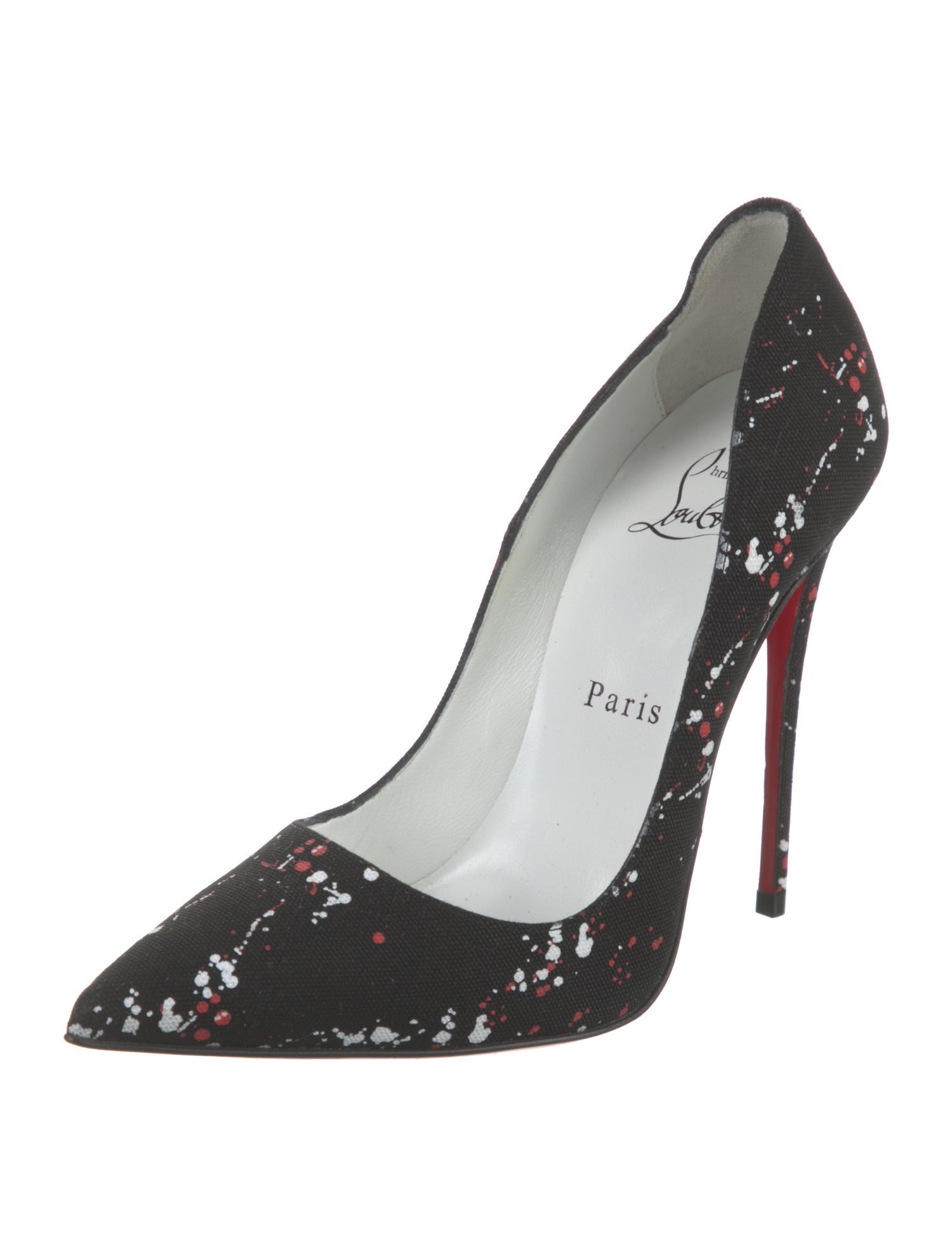 Christian Louboutin Canvas Floral Print Pumps