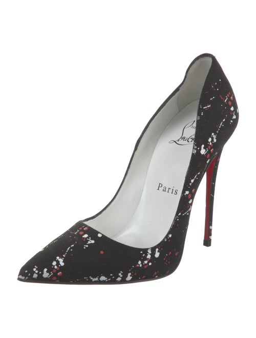 Christian Louboutin Canvas Floral Print Pumps