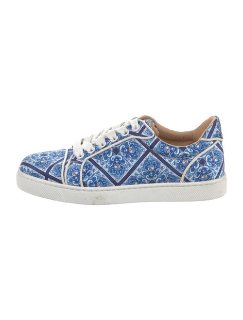 Christian Louboutin Satin Printed Sneakers