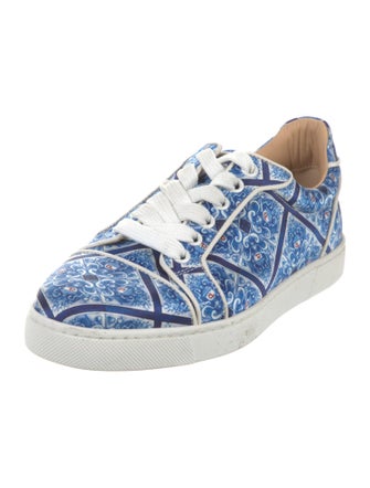 Christian Louboutin Satin Printed Sneakers